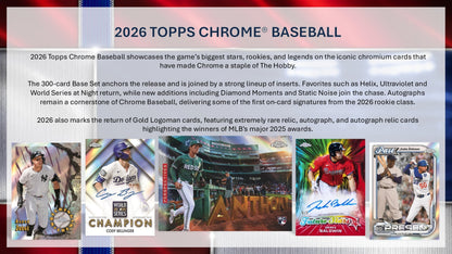 2026 Topps Chrome Baseball Jumbo Box (Presale 7/22)