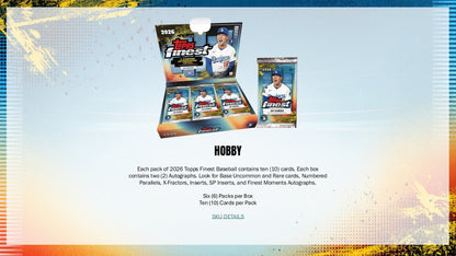 2026 Topps Finest Baseball Hobby Box (Presale 7/8)