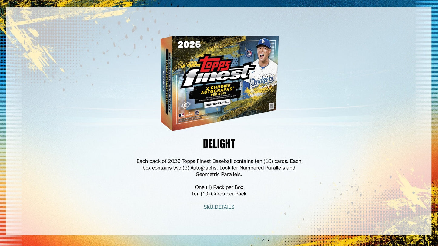 2026 Topps Finest Baseball Hobby Box (Presale 7/8)